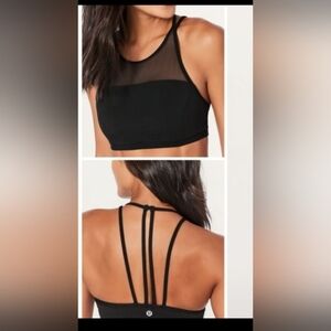 Black Strappy Sports Bra